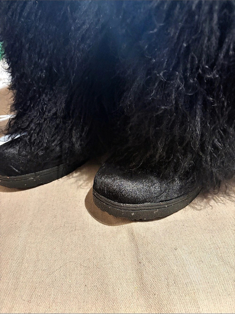 Bearpaw Boo Black Fur Boots